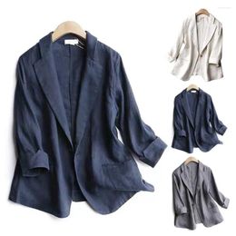 Women's Suits Lady Blazer Solid Colour OL Turn-down Collar Wear-resistant Lightweight Women Jacket Suit Coat Garment