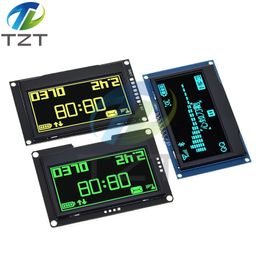 DIYTZT 2.4" 2.42 inch 128x64 OLED LCD Display Module SSD1309 12864 7 Pin SPI/IIC I2C Serial Interface for Arduino UNO R3 C51