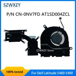 Pads SZWXZY NEW For Dell Latitude 5480 E5480 5490 E5490 Laptop CPU Heatsink With Fan CN0NV7FD 0NV7FD NV7FD AT1SD004ZCL Fast Ship