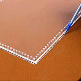 1pcs Leather Acrylic Cutting Template DIY Leathercraft Drawing Scrapbooking Emboss Decorative Corner Pattern Sewing Stencil Tool