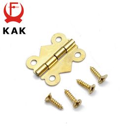 40pcs KAK 20mm x17mm Bronze Gold Silver Mini Butterfly Door Hinges Cabinet Drawer Jewellery Box Hinge For Furniture Hardware