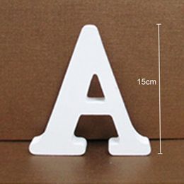 1pcs White Wooden Letter English Alphabet DIY 15cm Personalised Name Design Art Craft FreeStanding Heart Wedding Home Decoration