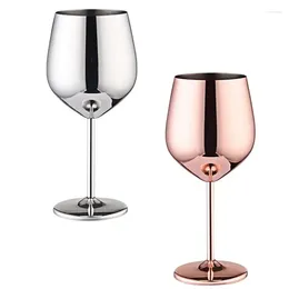 Cups Saucers Red Wine Glasses Stainless Steel Unbreakable Stemmed Drinking Glass For Cocktail Gift Women And Men