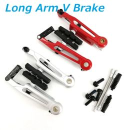 Single Double V Brake Lever Long Arm 108mm Aluminium Alloy 16/18/20 Inch 406 451 Folding Bike Brake Part Upgrade Modification