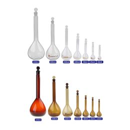 Laboratory Supply with Stopper Transparent Glass Volumetric Flask Glassware