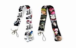 Anime Black Butler Lanyards Badge Holder Keychain ID Cards Pass Gym Mobile Badges Holder Lanyard Key Holders for Bags Wallet6876313