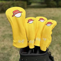Golf Headcover yellow Driver 3and5wood Hybrid putter Golf headcover Contact us for more pictures