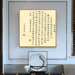 Vintage Traditional Chinese Style Crane Poet Poster Canvas Paintings Wall Art Print Picture for Living Room Home Decor