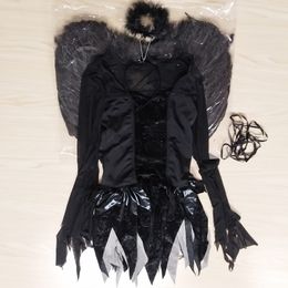 Adult Sexy Dark Angel Cosplay Costume Halloween Carnival Performances Costume Women Vampire Ghost Bride Devil Halloween Costumes
