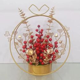 Decorative Flowers Living Room Tabletop Dining Table Decoration Holiday Blessings And Gifts Chinese Fortune Fruit Healthy