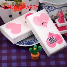 10pcs Colorful Cute Dog Footprint Handkerchiefs Napkin Paper Handy Pocket Toilet Tissue Coffee Hotel Wedding Party Decoration