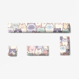 Accessories Kawaii Cats Anime Personality Cute Pink Keycaps Cherry Profile PBT Five Side Heat Sublimation ESC Enter Keys Mechanical Keyboard