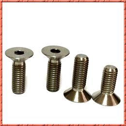50pcs/lot M4*L DIN7991 Pure Titanium flat head countersunk socket screw titanium alloy small screw GR2 M4*6/8/10/12-22/25/30/35