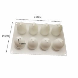 SHENHONG 8 Holes Egg Shape Silicone Cake Mold DIY 3D Oval Mould Cupcake Cookie Muffin Soap Moule Baking Tools Mold