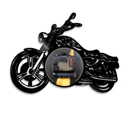 LED Vinyl Record Wall Clock Modern Design Motorcycle Lover Clock Wall Watch Bar Studio Cafe Decor Gift For Motorcycle Fans Clubs