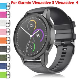 Watchband For Garmin Venu 2/SQ Vivoactive 3 4 Smartwatch Silicone Band Replacement Bracelet Wrist Strap Wristband Belt Accessory