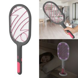 Electric Mosquito Swatter 2 Modes 1200mAh USB Rechargeable Home Fly Bug Zapper Racket Inserts Killer Pest Control Products