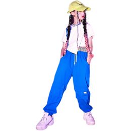 Street Dance Practice Wear Sweatpants Girls Jazz Hip Hop Suit Hiphop Dancing Performance Stage Outfits Kids Streetwear VDB3636