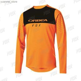 サイクリングシャツトップ2023 ORBEA RACING JERSEY ENDURO MOTOCROSS JERSEY MAILLOT HOMBRE MOTO MXダウンヒルジャージーオフロードマウンテンサイクリングジャージーSPE Y240410