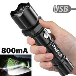 Bike Bicycle Light USB Rechargeable LED Flashlight Torch Lamp Mountain Cycle Front Back Headlight Lamp Flashlight Cycling Lights