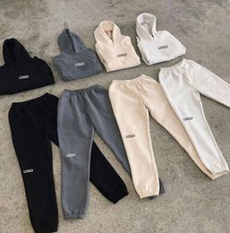 Ladies Tracksuits Unisex Sweatsuit 2 Piece Set Women Jogging Suits Whole Spring Cotton Men Two Tracksuit9114593