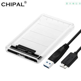 Enclosure CHIPAL 5Gbps 2.5'' Transparent HDD Case SATA 3.0 to USB 3.0 External Hard Disc Drive SSD Enclosure Box Support 2TB UASP Protocol