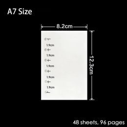 Notebooks High Quality Ring Binder Notebook A7 Insert Refills 6 Holes Loose Leaf Spiral Diary Planner Inner Core 100g Paper