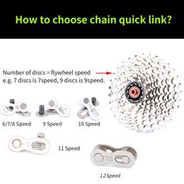 5 Set MTB Road Bike Chain Link Connector Lock Set 6/7/8/9/10/11/12 Speed Steel Bicycle Chain Joint Magic Buckles