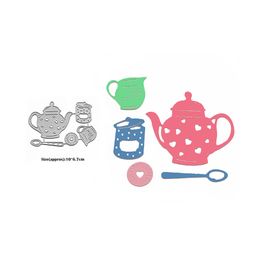 Coffee Cup Cutting Dies Stencil for Scrapbooking DIY Album Decorative Craft Embossing Folder Card Metal Die Stamps And Dies 2021