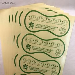 50Pcs/lot Flower Printed Hygiene Label Clear Tape Swimwear Lingerie Underwear Adhesive Bikini Try On Sticker Labels Diy Crafts