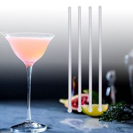 50Pcs/100Pcs/150Pcs Transparent Cocktail Drink Bar Muddler Round Head Plastic Stirring Mixing sticks Ladle Stirrer Swizzle Stick