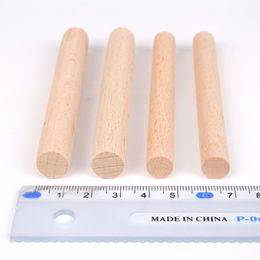Unfinished Natural Wood Dowel Rods Solid Hardwood Sticks for Macrame DIY Craft Durable Dowel Building Model Woodworking Tool