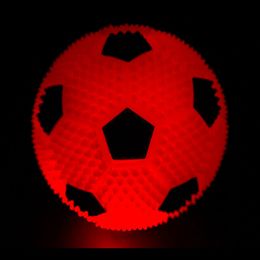 6.5cm Sports LED Bouncy Ball Flash Random Colour Massage Glowing Football Soccer Kid Toy Christmas Birthday Gifts Fans Club Decor