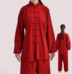 unisex 12colors Martial arts suits kung fu clothing sets tai chi uniforms Spring&Autumn male&female top quality