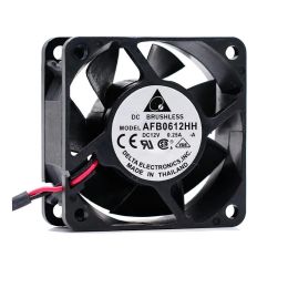 Cooling Original AFB0612HH 6025 6CM 12V 0.25A double ball bearing 2wire cooling fan