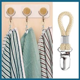 Hooks 4Pcs Towel Clips Multifunctional Kitchen Storage Loops Hand Hangers For Home Bathroom