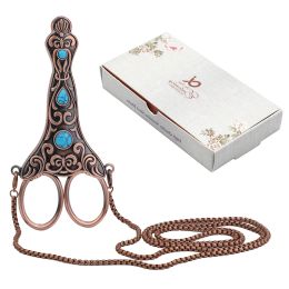 SHWAKK Vintage Tailor Scissors Kit With Cover European Style Embroidery Small Needlework Scissors For Sewing Cutting Shears