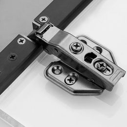 Metal Aluminium Frame Glass Door Hinge Bathroom Kitchen Wine Cabinet Shoe Wardrobe Bookcase Display Makeup Cupboard Door Hinges