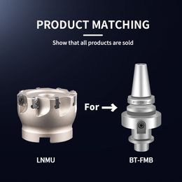 Fast feed milling cutter head LNMU03 40/50/63/80/100mm turning tool holder for LNMU0303ZER double-sided fast feed milling insert