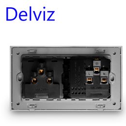 Delviz Wall Universal Outlet,18W Smart Quick Charge,AC 110V-250V 146mm*86mm Dual Power Interface, international 4A Type C Socket