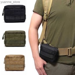 Sport Bags Military Molle Bag Tactical Belt Waist Bag Outdoor Sports Waterproof Phone Bag Bicycle Y240410