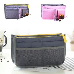 Storage Bags Double Zip Bag-in-Bag Organiser Cosmetic Bag Sponge Liner