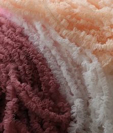 3 Metres Bilateral Lace Fabric Lace Ivory Red Sweet Ruffle Lace Trim DIY Craft Materials Clothing Accessories Lace Embroidery