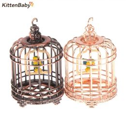 Micro Landscape Dollhouse Miniature Furniture Metal Bird Cage For Dollhouse Decor Dollhouse Birdcage Home Decoration