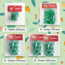 20/50/100/200pcs Garden Plant Twist Clip Ties Sturdy Green Coated for Gardening Reusable Cable Plant Cable Ties Dropshipping