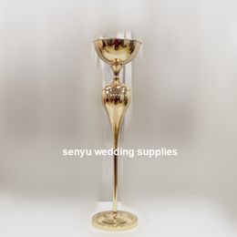 New style wedding Centrepiece gold metal vase metal wedding flower stands for sale senyu0528