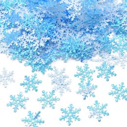 300pcs/lot 2cm Christmas Snowflakes Confetti Artificial Snow Xmas Tree Ornaments Decorations for Home Party Wedding Table Decor
