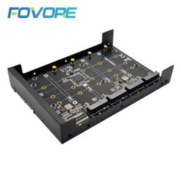 Cards Metal Case 4/5 Port B+M Key M.2 SATA SSD to 3.5& SATA3.0 6Gb JBOD Adapter Card With Enclosure Socket M2 NGFF to SATA Adapter Box