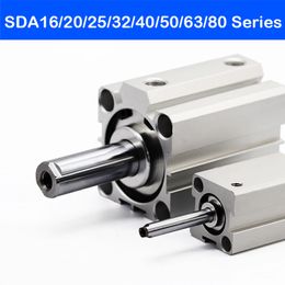 air Cylinder Double SDA16/20/25/32/40/50/63/80mm Boreseries Pneumatic Compact 5 10 15 20 25 30 35 40 45 50mm Stroke