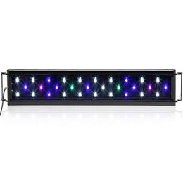 100-240V 30-45/45-55/60-80/90-100/120-140cm Aquarium 4 Colour LED Lighting Fish Tank Light Lamp with Extendable Brackets